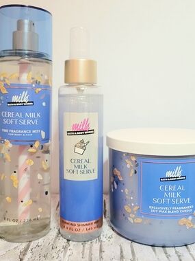 Cereal Milk Soft Serve Bath & Body Works Set